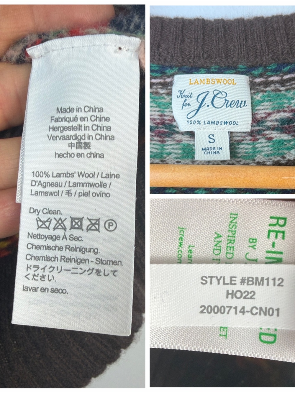 J. Crew Men’s Lambswool Fair Isle Sweater Vest Small Winter Layer Preppy Classic - Picture 15 of 16
